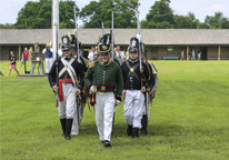 Soldiers marching at Fort Atkinson