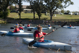 People kayaking at the Missouri River Outdoor Expo