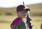 Girl participating in a youth shooting competition