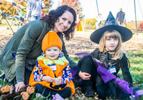 Family dressed up for Halloween