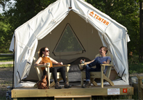 Couple at a Tentrr camping site