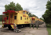 Cabooses at Two Rivers State Recreation Area