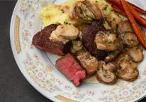 Dish of Gaelic venison steak