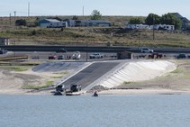 Upgraded boat ramp at Lake McConaughy