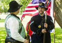 Reenactors at Fort Kearny