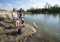 People fishing at Sherman Reservoir