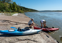 People kayaking at Schramm State Recreation Area