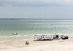 Campers on the beach at Lake McConaughy