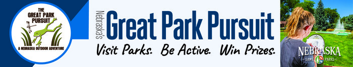 Ad: Great Park Pursuit. Visit parks, be active, win prizes.