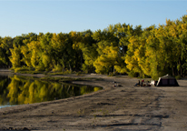 Angler fishing at Lake Minatare