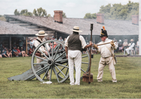 Cannon firing at Fort Atkinson