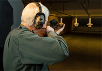 Man shooting at a range