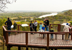 People at overlook at Indian Cave State Park