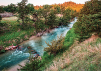 Overhead view of Long Pine Creek