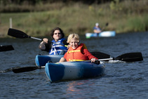 People kayaking at the expo