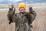 youth with pheasants