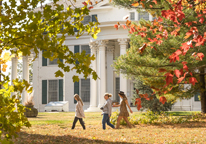 Women walking the grounds at Arbor Lodge State Historical Park