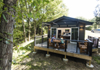 Glamping cabins at Platte River State Park