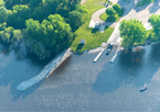 Boat ramp on a lake