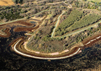 Aerial view of improvements at Cunningham Lake in Omaha