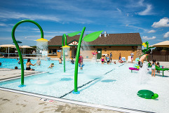 People playing in the pool at Ponca State Park