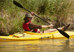 A person kayaking