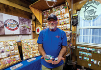 Dave Armstrong in his crappie shed.