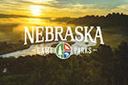 Nebraska Game and Parks logo on sunrise background