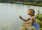 Girl fishing at Red Willow Reservoir