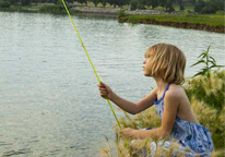 Girl fishing at Red Willow Reservoir