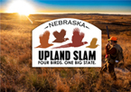 The Upland Slam logo with field in background