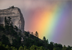 Large rainbow above Fort Robinson State Park bluff