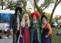 Adults dressed up for Halloween at Fremont Lakes State Recreation Area