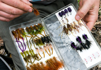 A tackle box full of fly ties