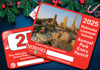 Park permits on a holiday background