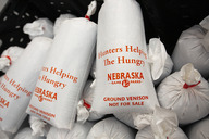 Bags of processed venison for Hunters Helping the Hungry