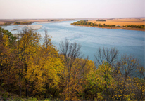 A view of Ponca State Park's Tri-State Overlook in fall