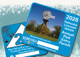 Park permits on a holiday background