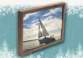 A framed photo print