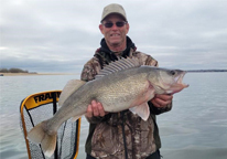 The largest walleye captured during the Walleye Challenge in 2025