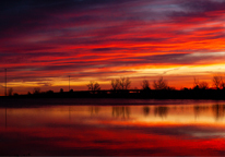 Sunset at a Nebraska state recreation area