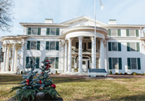 Arbor Lodge Mansion in winter