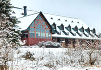 Lodge at Mahoney in winter