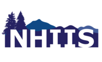 NH Immunization Information System Logo: Blue Mountains with white letters: NHIIS