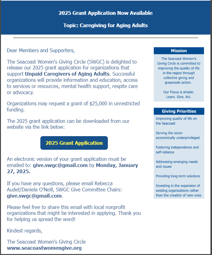 Seacoast Women's Giving Circle 1