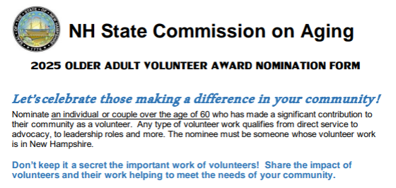 NH State Commission on Aging Nom Form