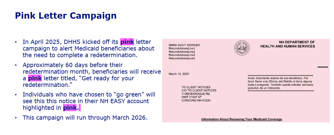 Pink letter