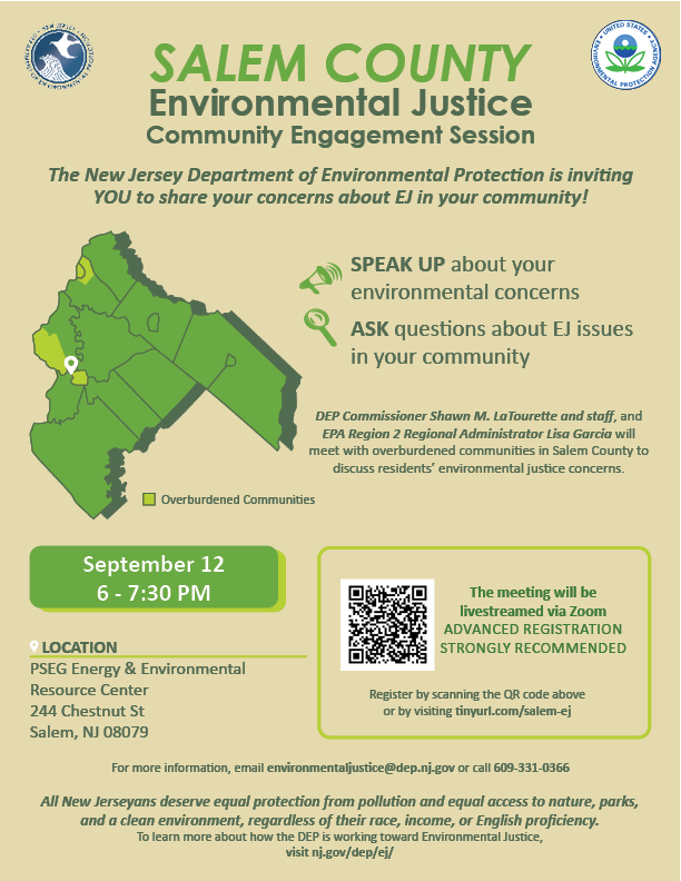 Salem County EJ Community Engagement Flyer