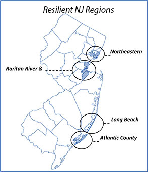 Resilient NJ Regions Map