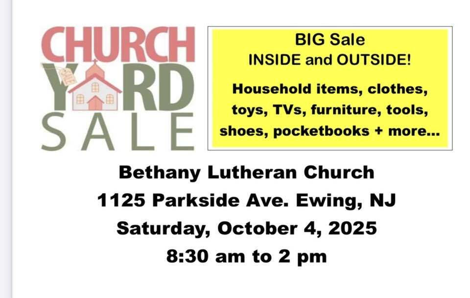 Oct. 4 Yard sale